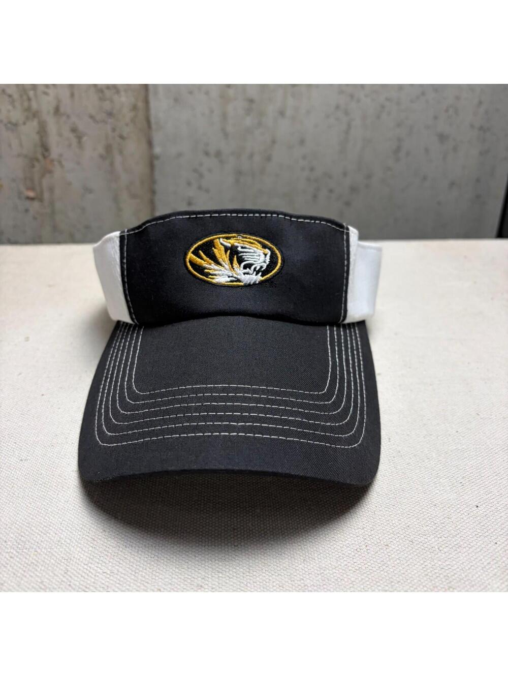 Missouri Tigers Visor Adjustable Black Gold Mizzou Logo
